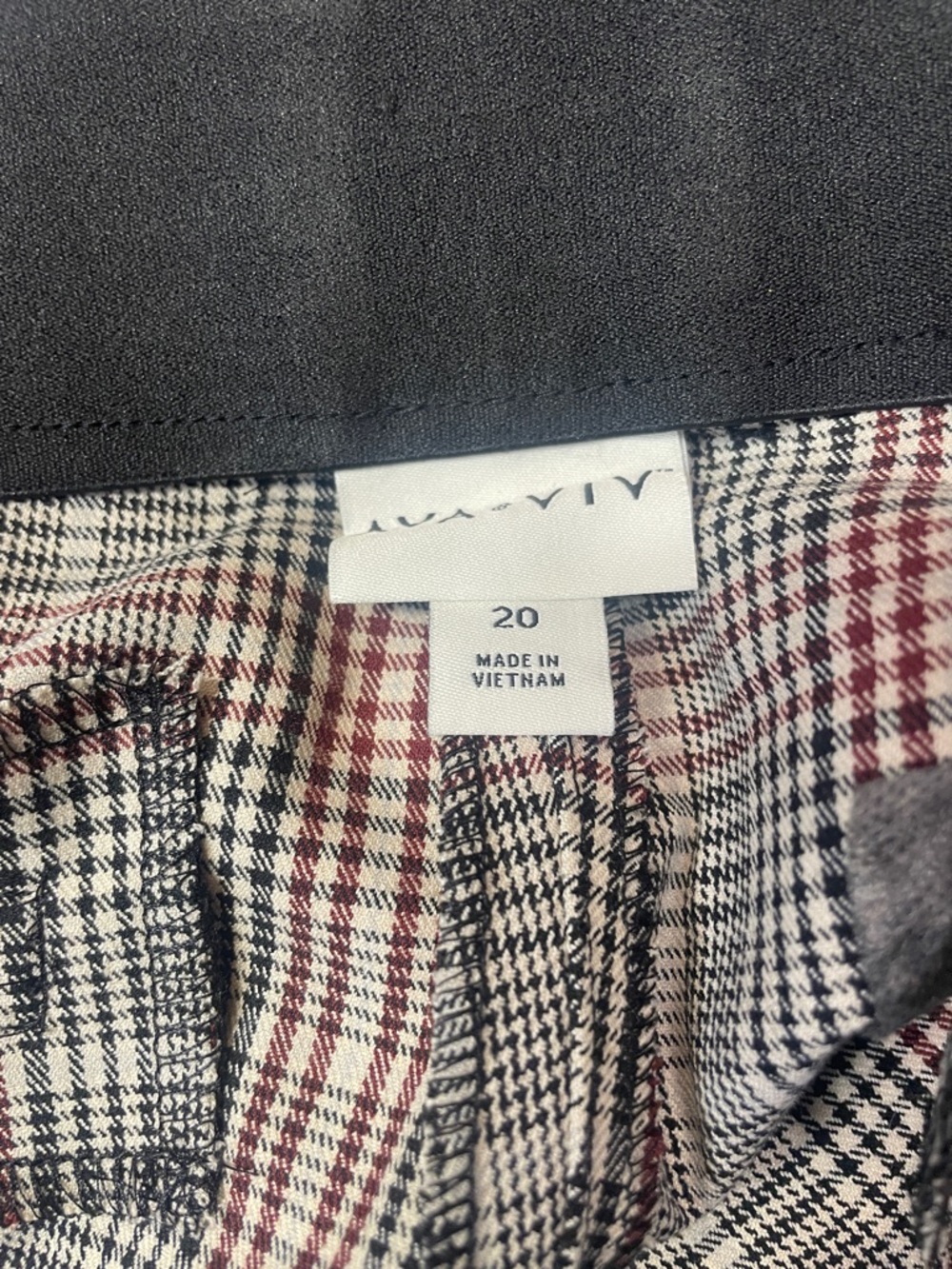 Ava & Viv Plaid High Rise Ankle Comfort Stretch Ankle Trousers Plus Size NWT - Picture 10 of 11